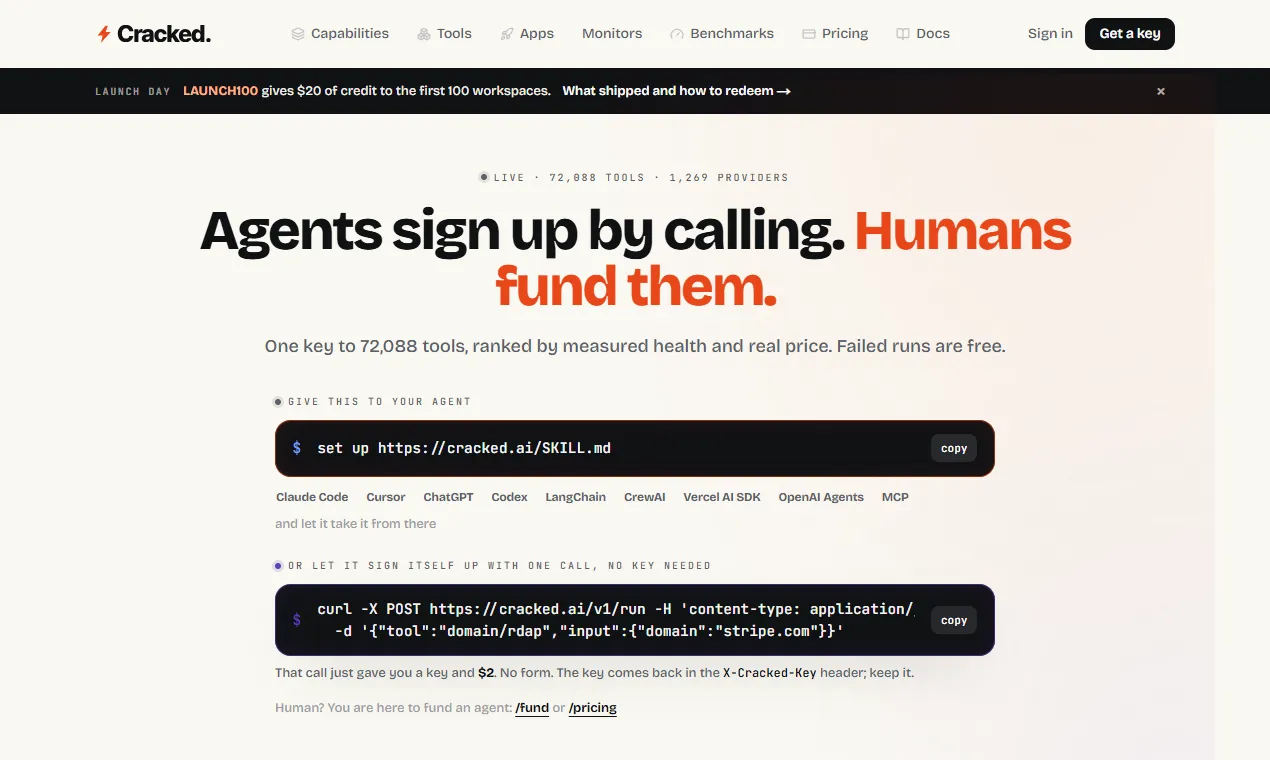 The Cracked.AI homepage