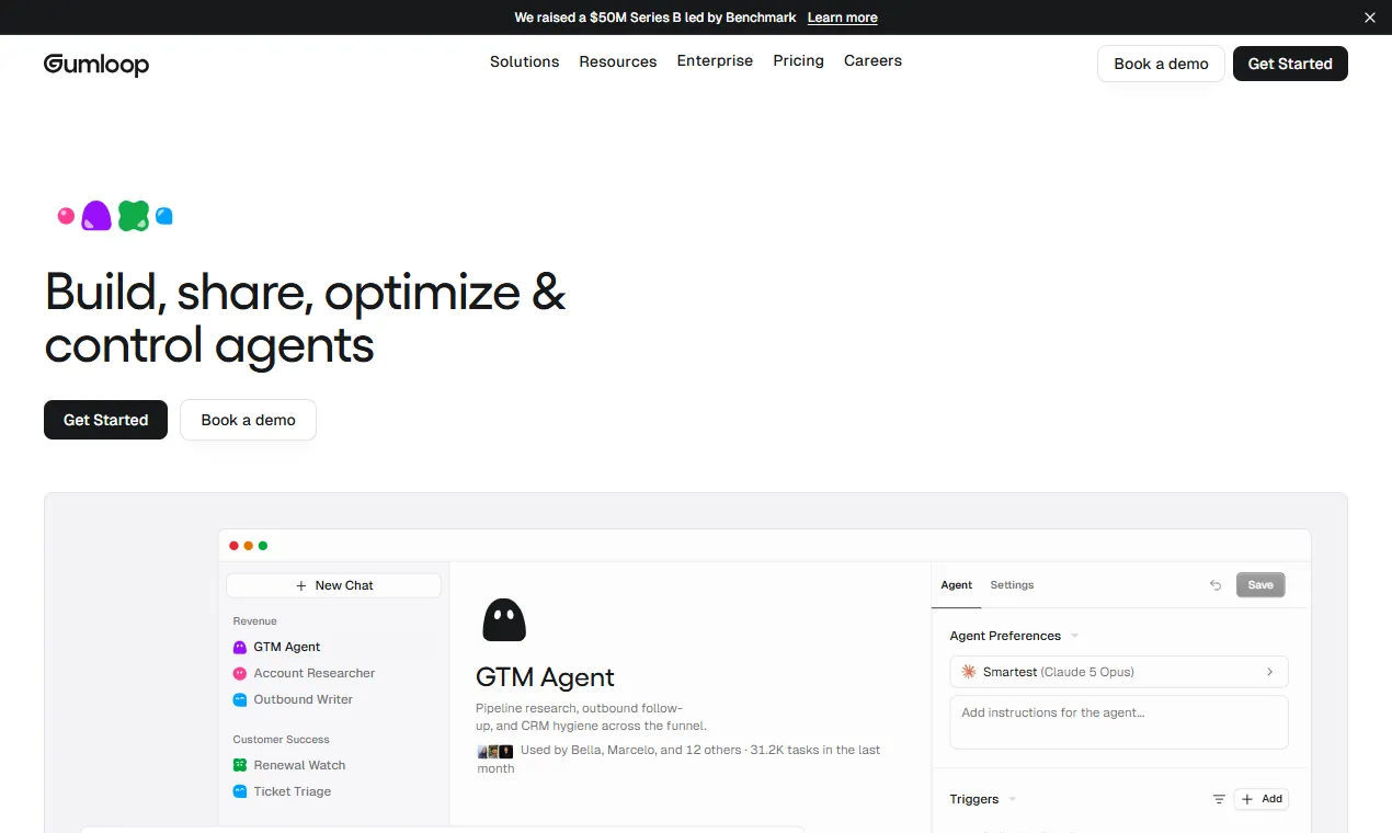 The Gumloop homepage