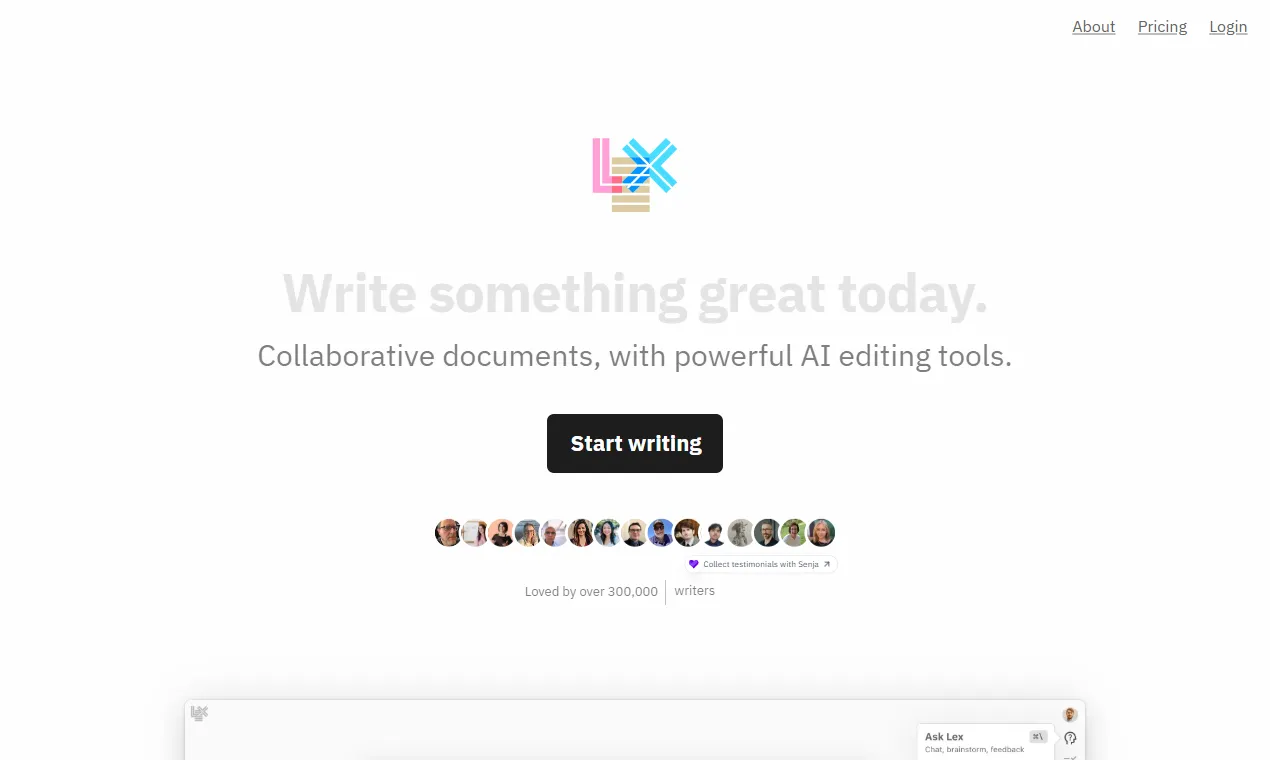 The Lex homepage