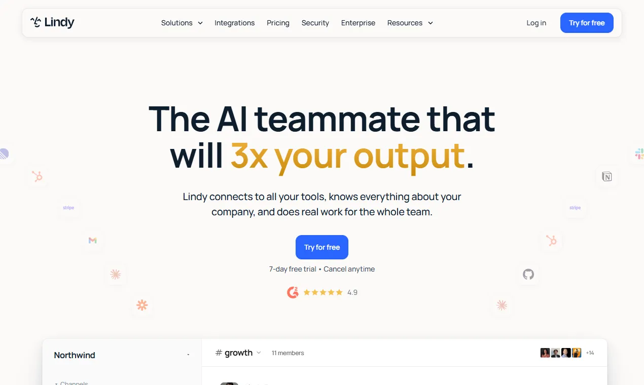 The Lindy homepage