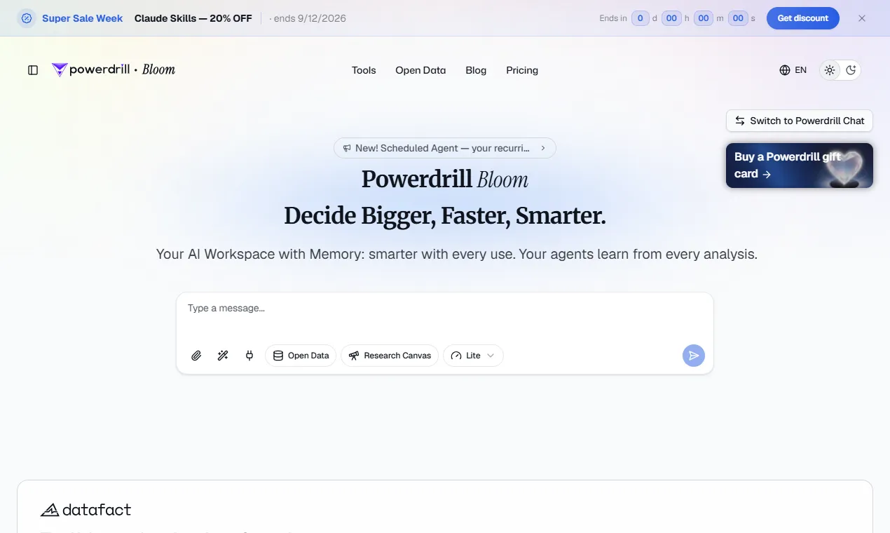 The Powerdrill homepage