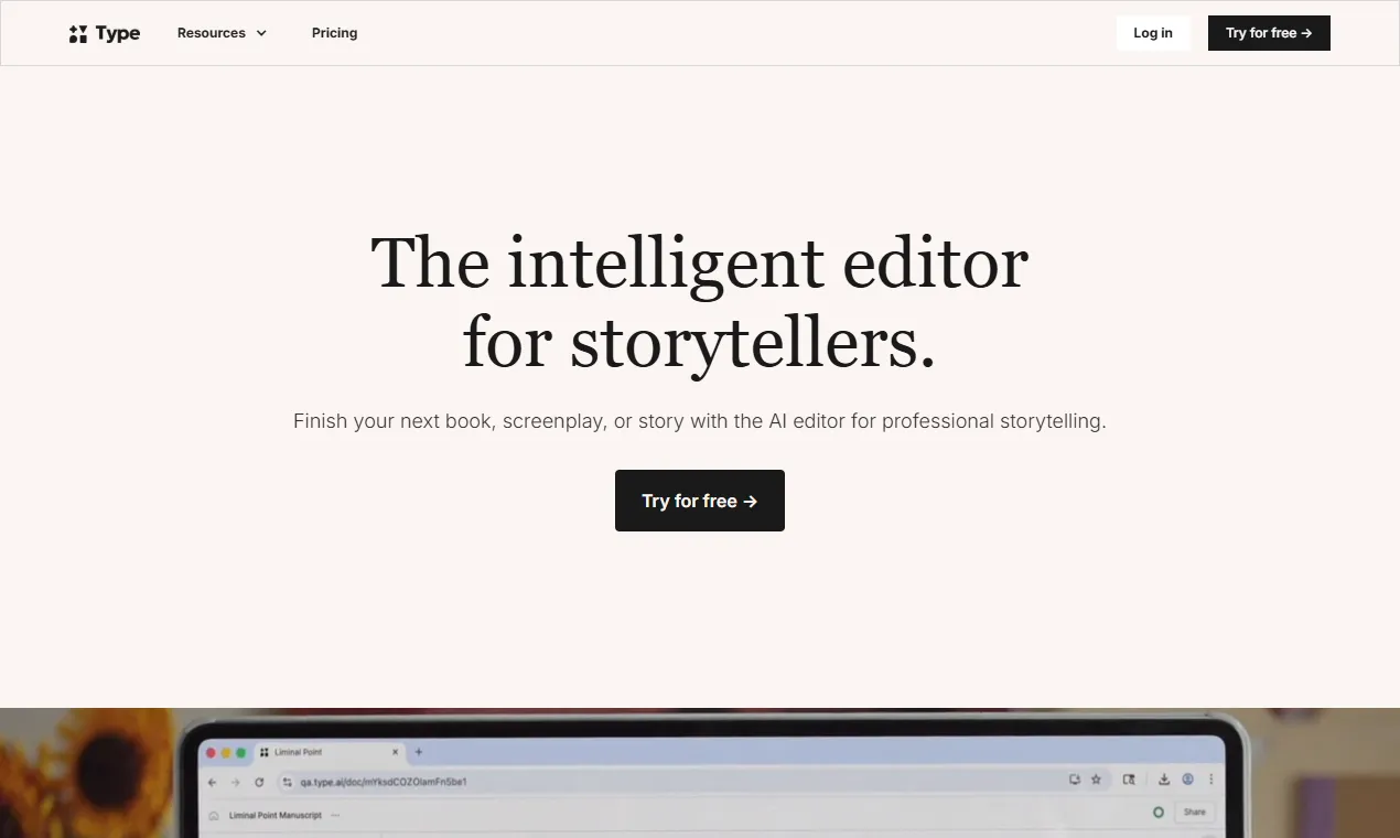 The Type homepage